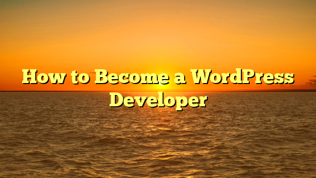 Read more about the article How to Become a WordPress Developer