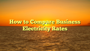 Read more about the article How to Compare Business Electricity Rates