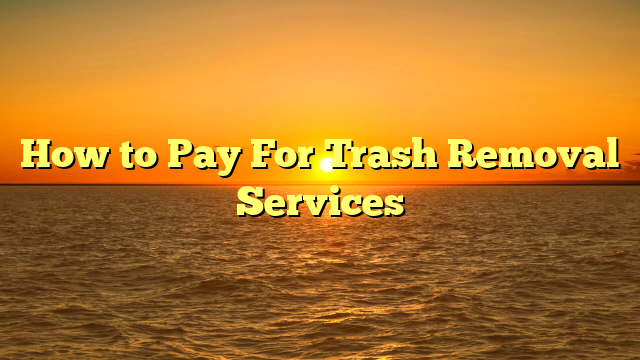 You are currently viewing How to Pay For Trash Removal Services