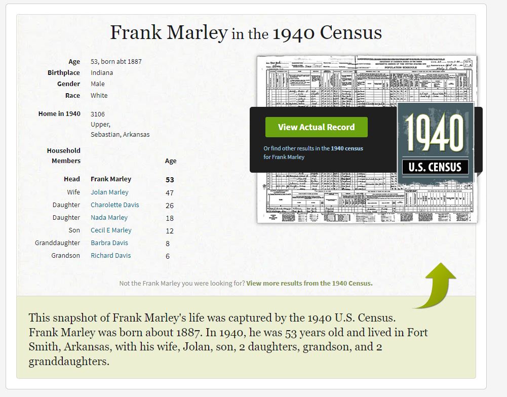 You are currently viewing How to Find Frank Marley’s Life History on Ancestry Websites